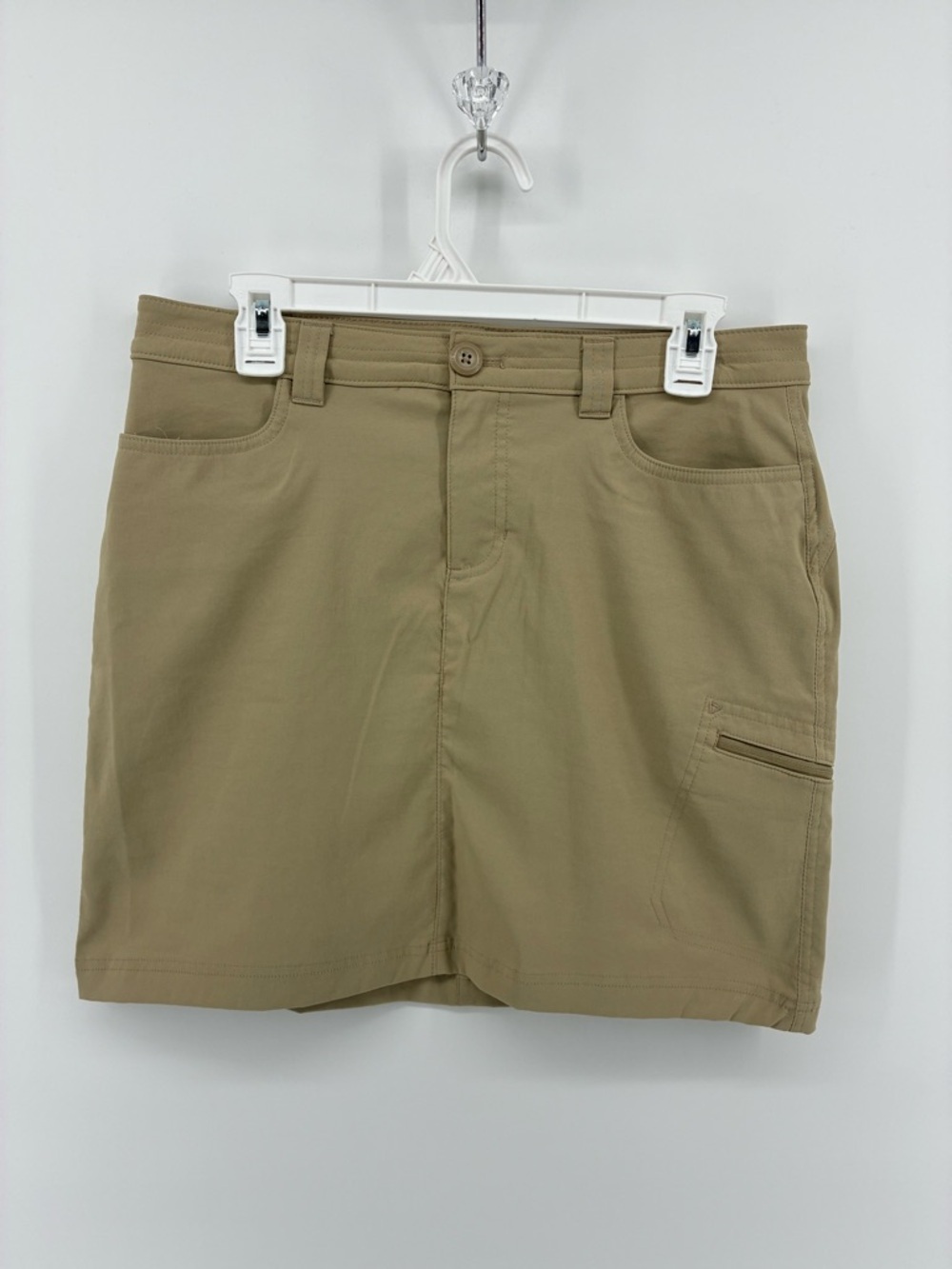Eddie Bauer Tan Cargo Skirt with Utility Pocket Hiking Spring